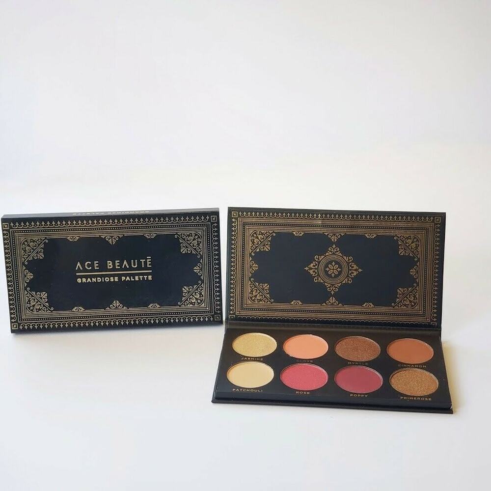 NIB Ace Beaute Grandiose 8 Pan Full Size Eyeshadow Palette Cruelty Free
